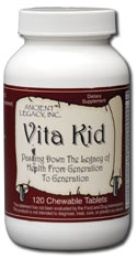 Vita Kid Vita Kid is a blend of vitamins, enhanced with 62 minerals. It is for general health support designed with children in mind. 